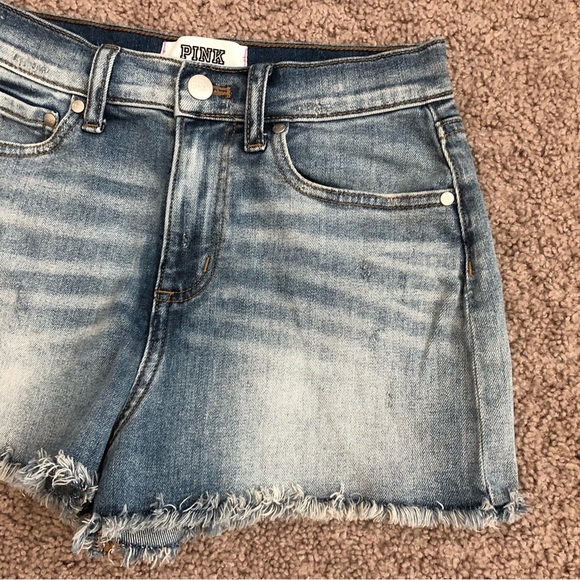 Pink Victoria’s Secret Denim Short Womens 4 - Picture 2 of 10